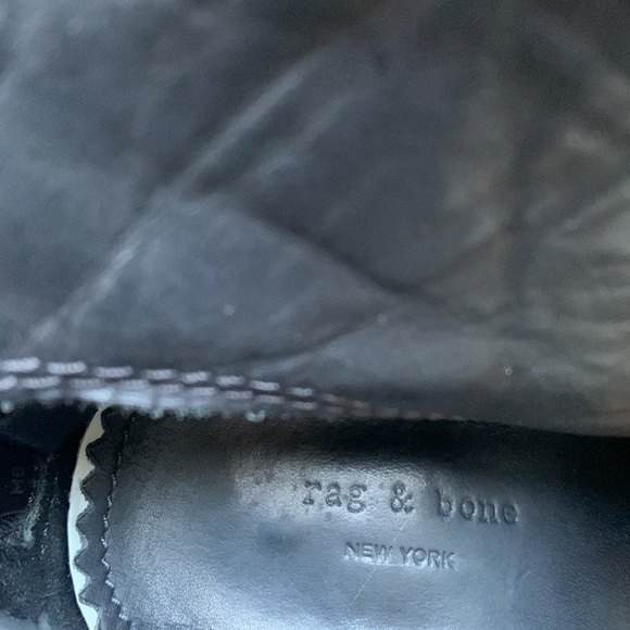 Rag & Bone Black Suede Nubuk Leather Newbury Ankle Boots Women Size 8.5 EUR 38.5 - Picture 13 of 15